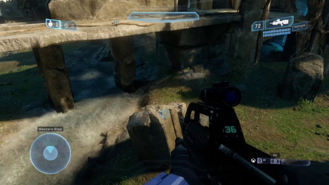 A new jump up is available from the courtyard to carbine.